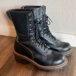 VINTAGE - Redwing lace up boots